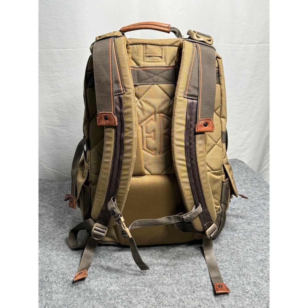 Eddie Bauer Adventurer All-Around Backpack Leather & Nylon Leather Accents - Picture 2 of 9